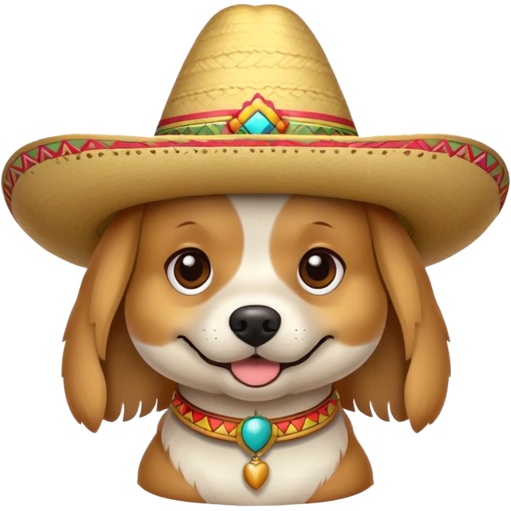 dog wearing sombrero emoji