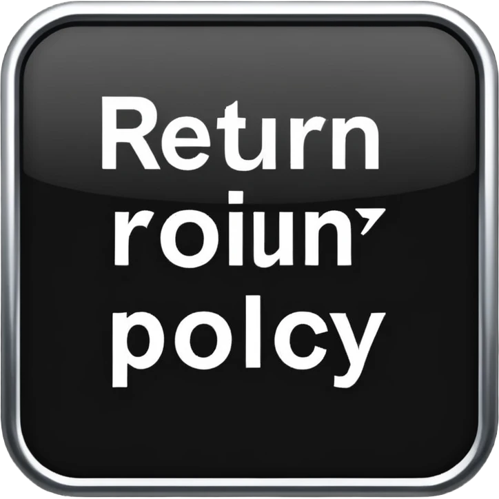 words "return policy" emoji