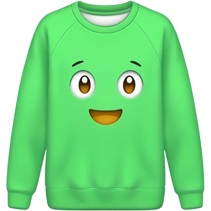 sweatshirt in green color emoji