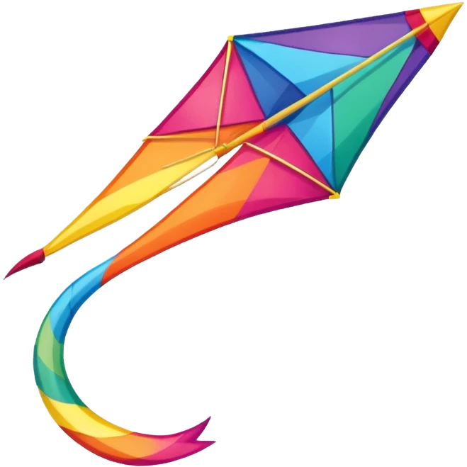 A kite flying in the sky emoji