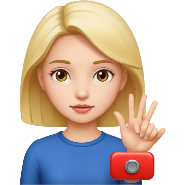 girl pushing a button  emoji