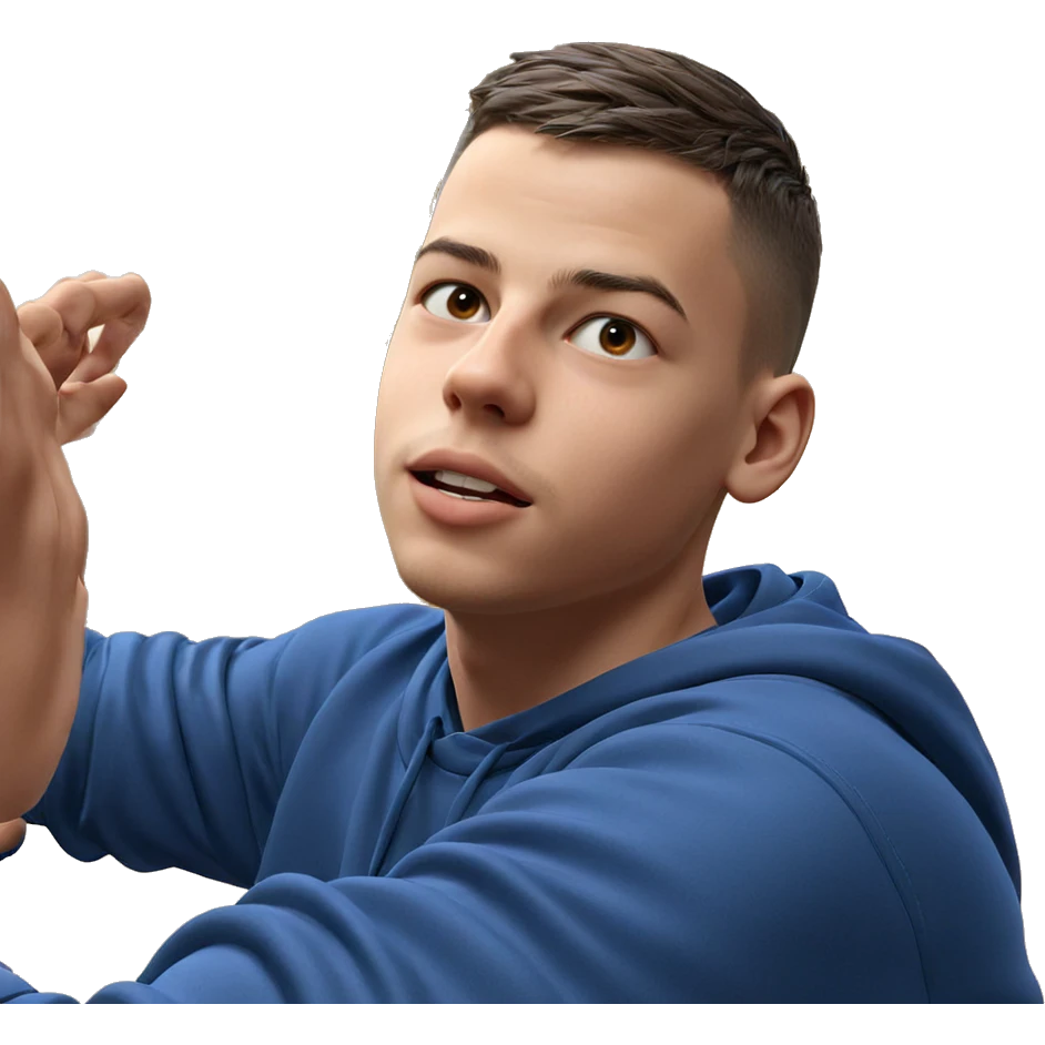 indoors portrait of a boy emoji