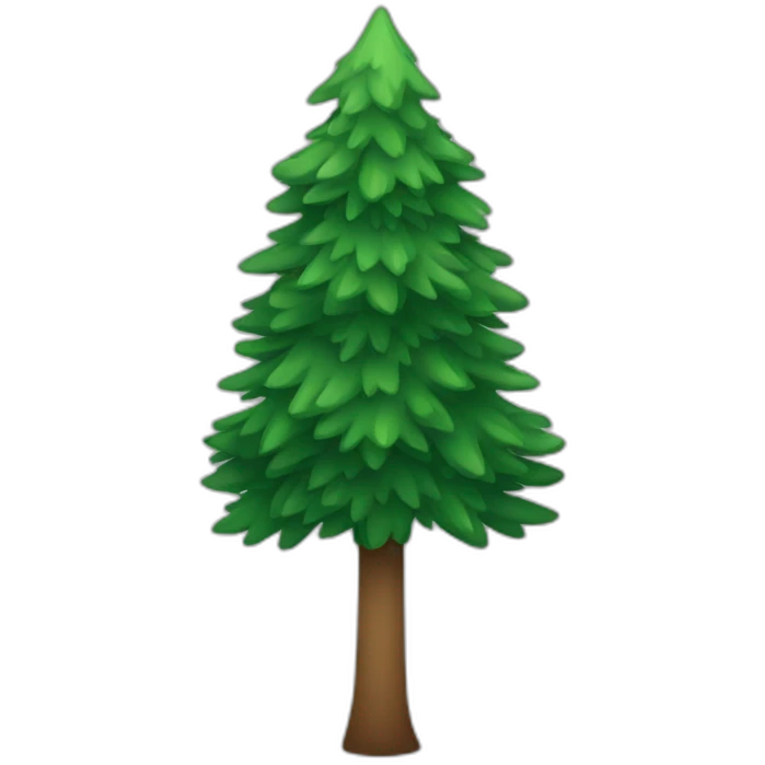 vector flat evergreen tree emoji