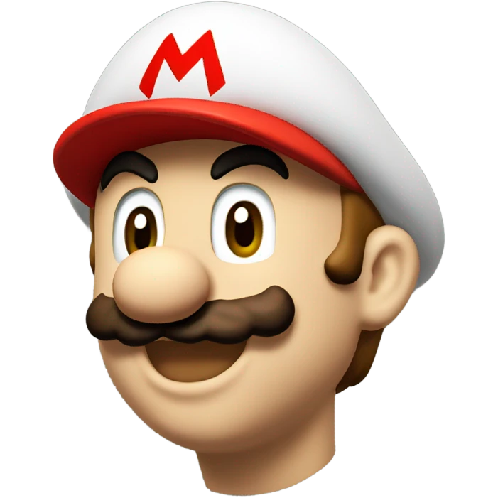 Super mario face red emoji