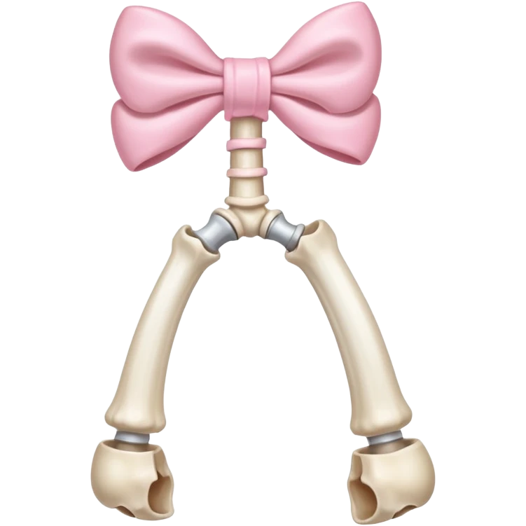 Leg bone with a light pink bow emoji