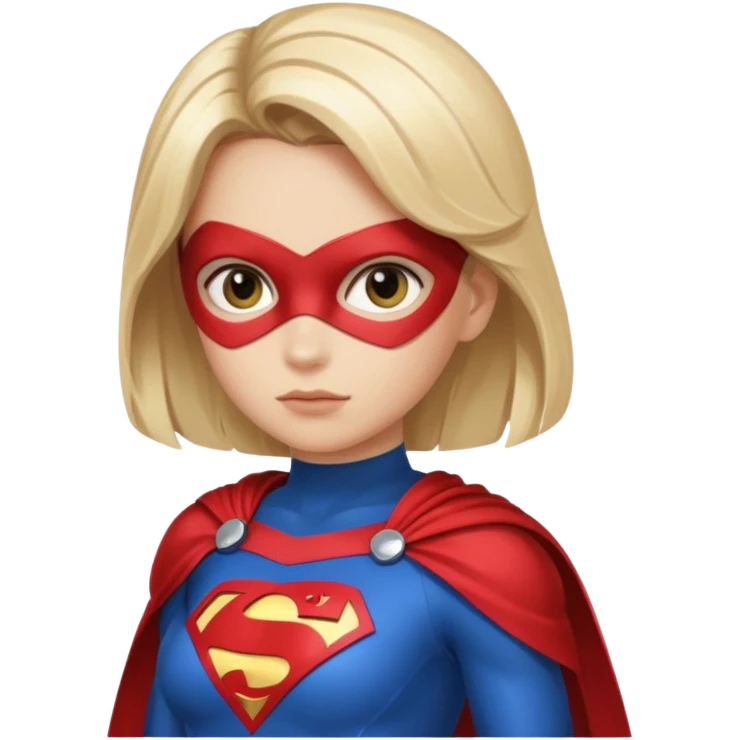 Queen side eyeing.  
wearing a super hero costume a girl emoji