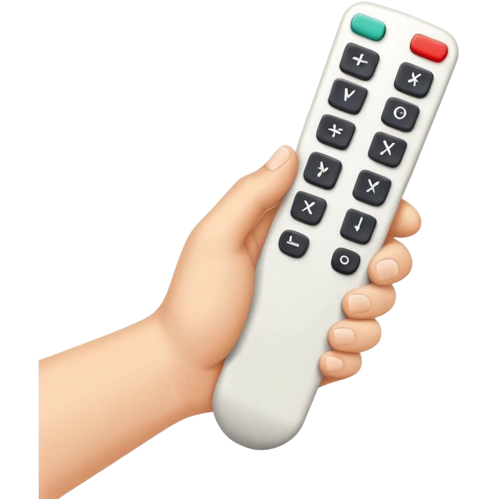hand holding a remote control emoji