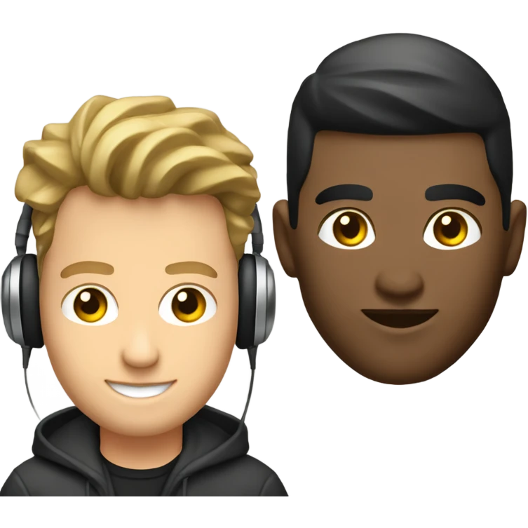 Caucasian Korey DJ with a DJ Mix emoji
