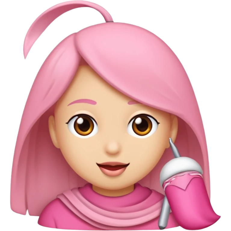 Pembe sihir tozlu ay emoji