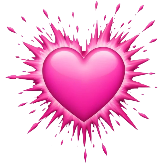 Pink heart explosion  emoji
