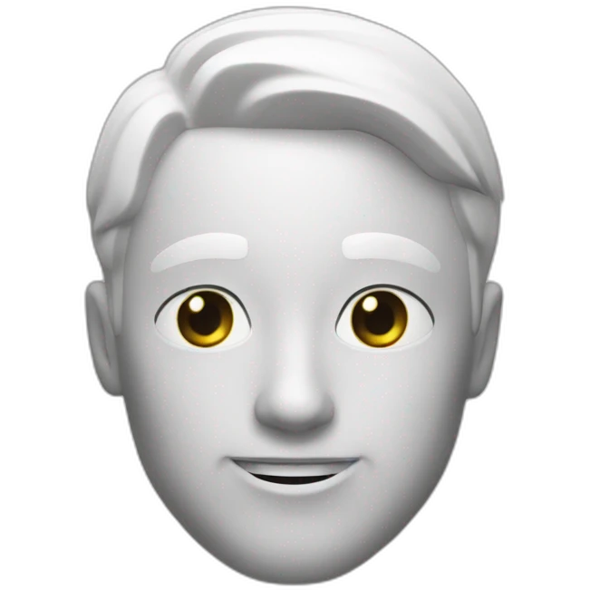Chat blanc rigole emoji