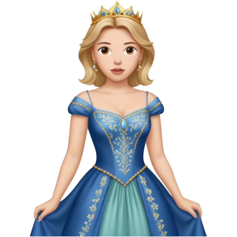 Scarlett Johansson in a princess dress emoji