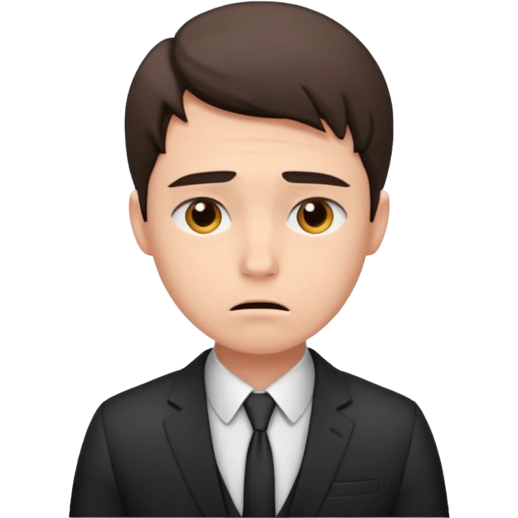 a liittle tired and frustrated entepreneur (only his face). with suit and only a little bit emotional face. young entepreneurs with various suits, but in classic colours. various hair. one person per one emoji. give me a few options  emoji