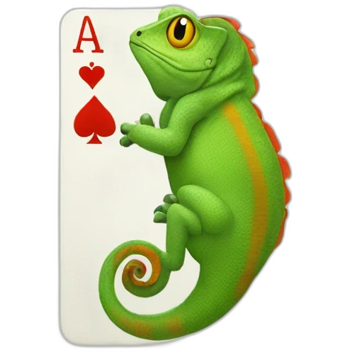 Caméléon play cards emoji