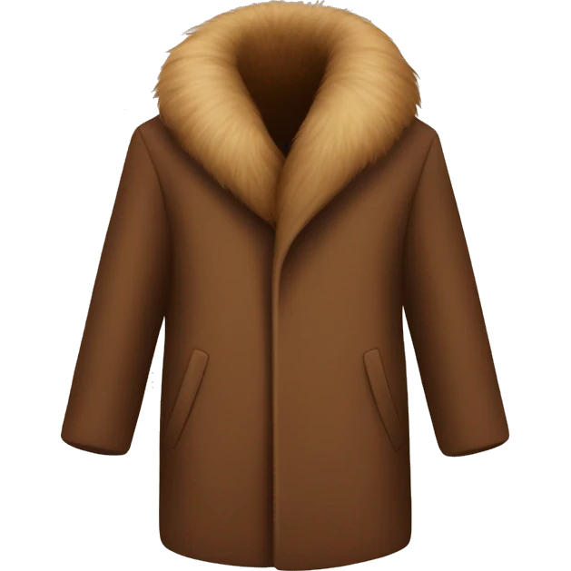 Simple brown fur coat emoji