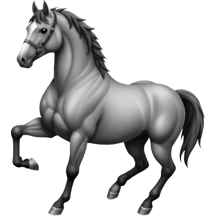 Pencil drawing style horse emoji
