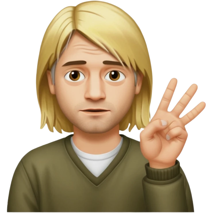 kurt cobain flipping someone off emoji