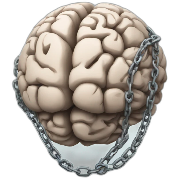 chained brain emoji