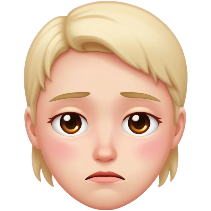 sad blushing emoji