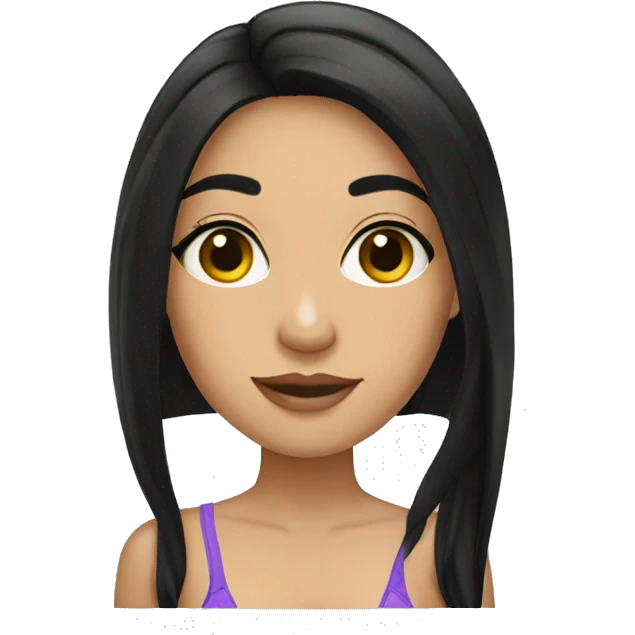 mexican girl long black hair swimming emoji
