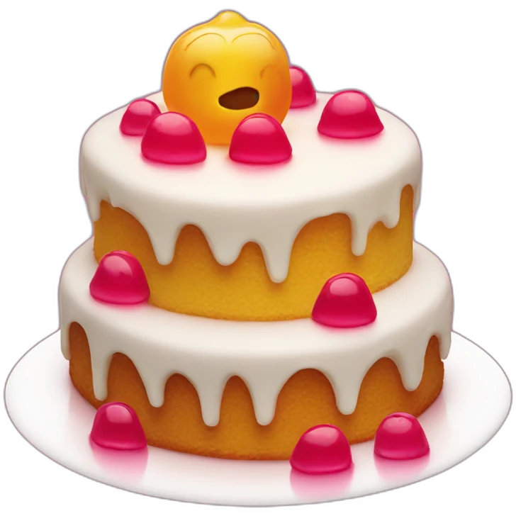 Gummy cake emoji