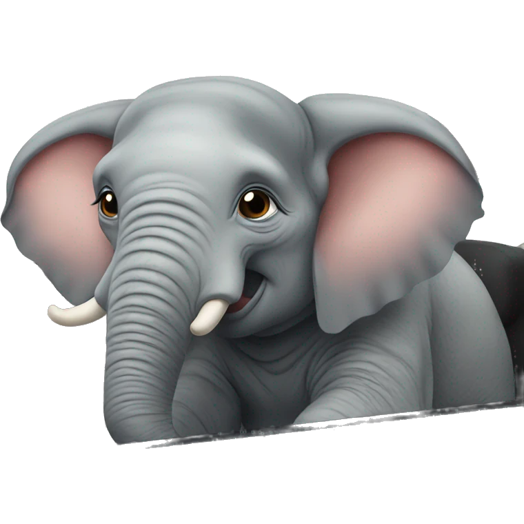 Elephant in the car emoji