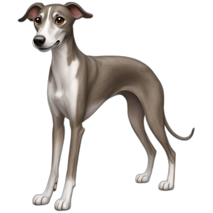 dog whippet brindle emoji