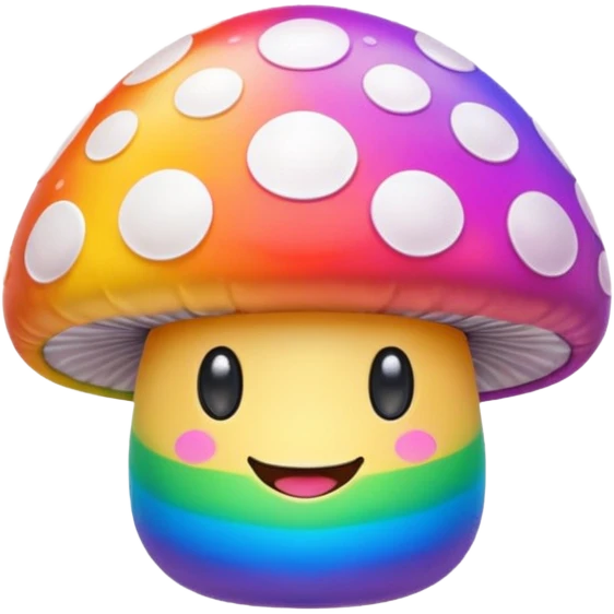 smiling trippy rainbow mushroom aesthetically pleasing  emoji