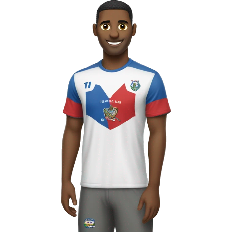 a man with a fortaleza esporte clube t-shirt  emoji