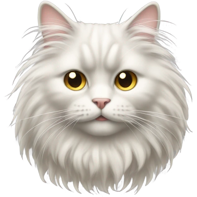 Fluffy long hair cat with one eye emoji