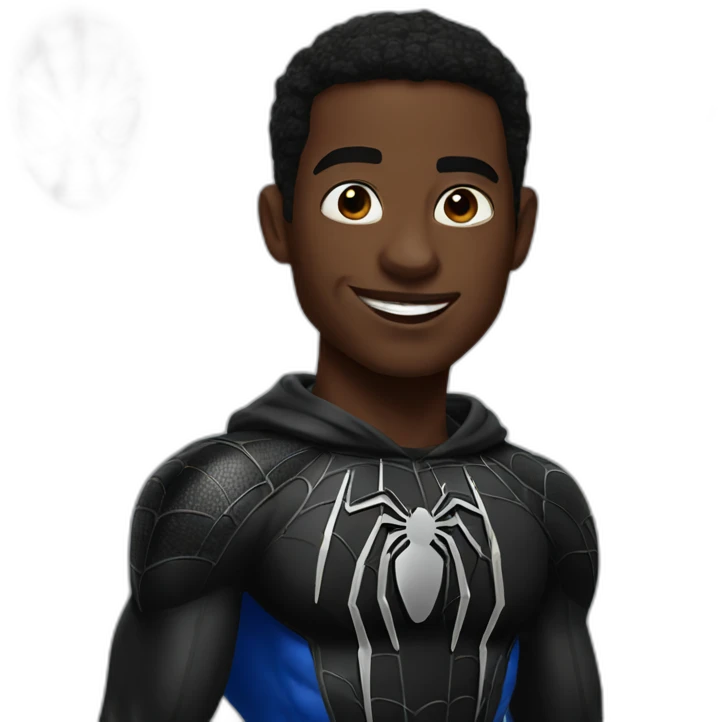 Black Spider man emoji