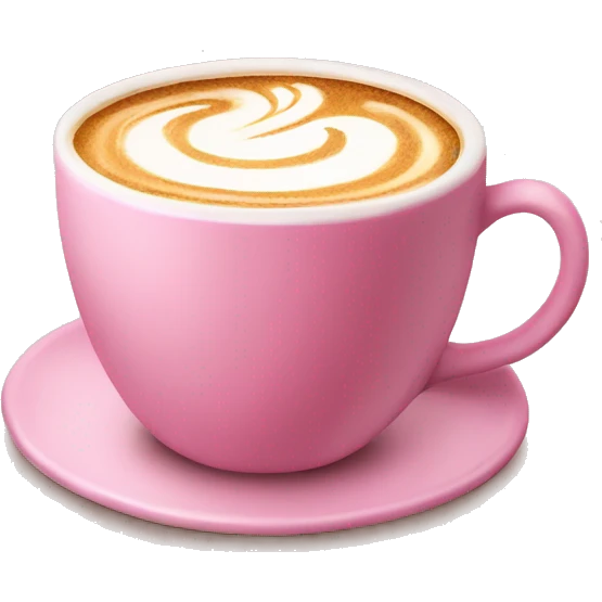 Pink latte art coffee  emoji