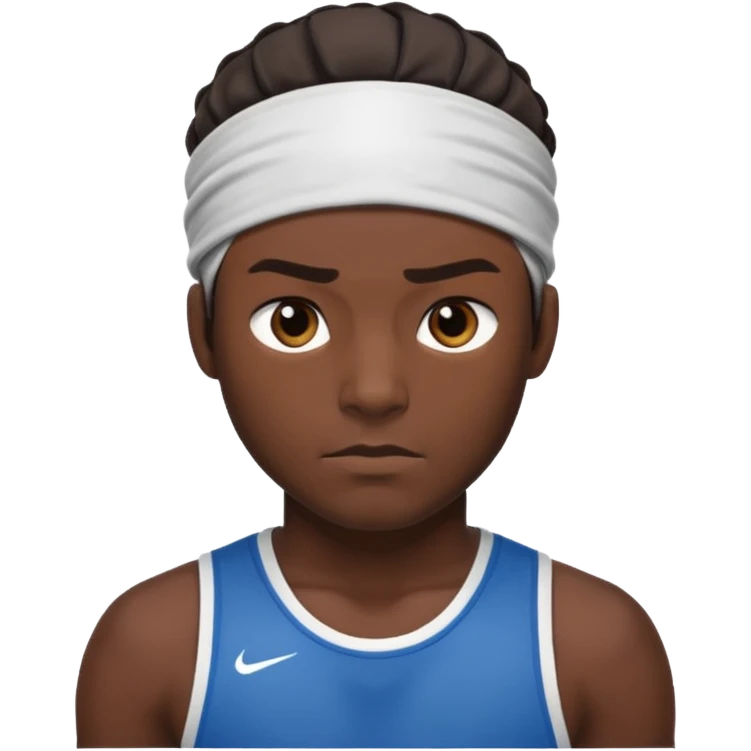 Male Athlete wear headband emoji