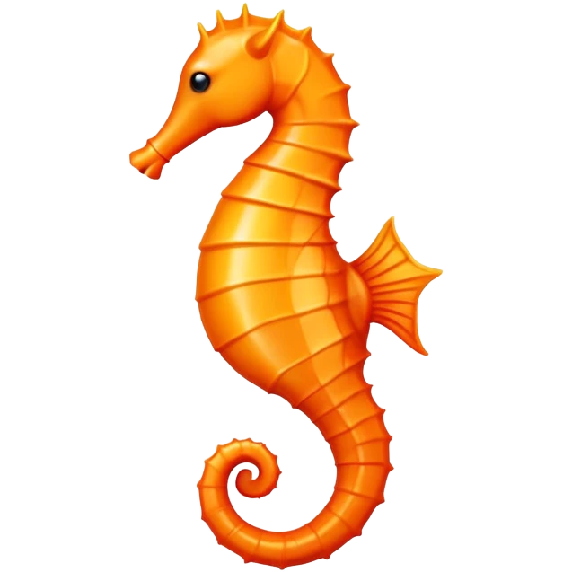 Orange sea horse emoji  emoji