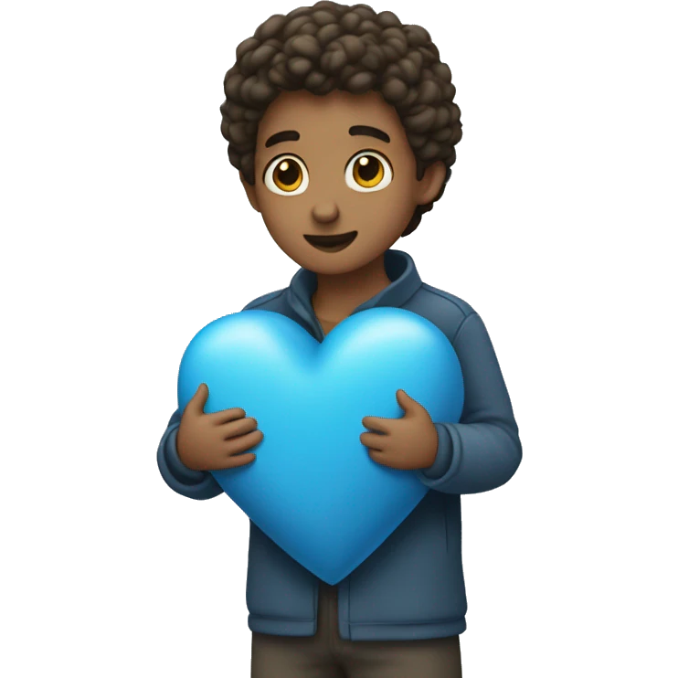 Simple blue heart emoji