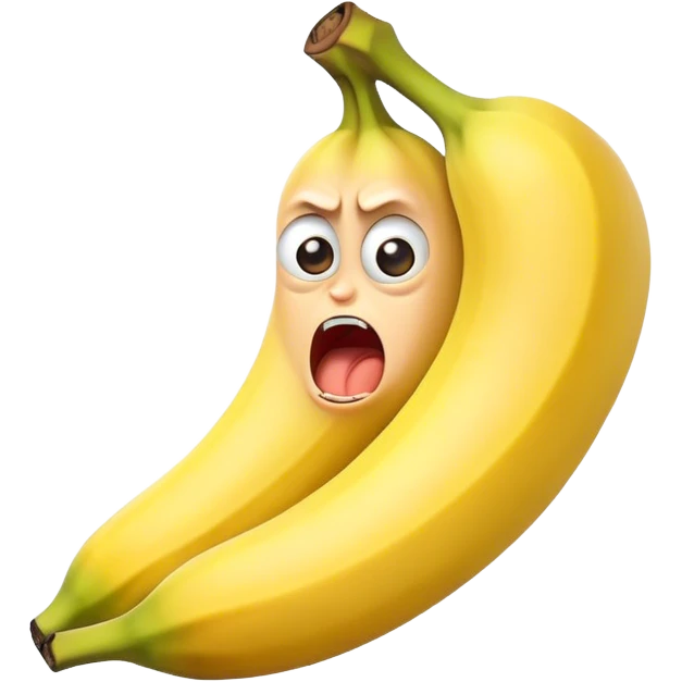 Yellow banana angry  emoji