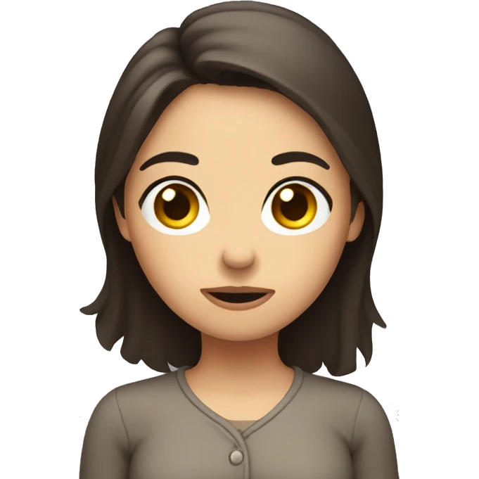 Brunette shrugging  emoji