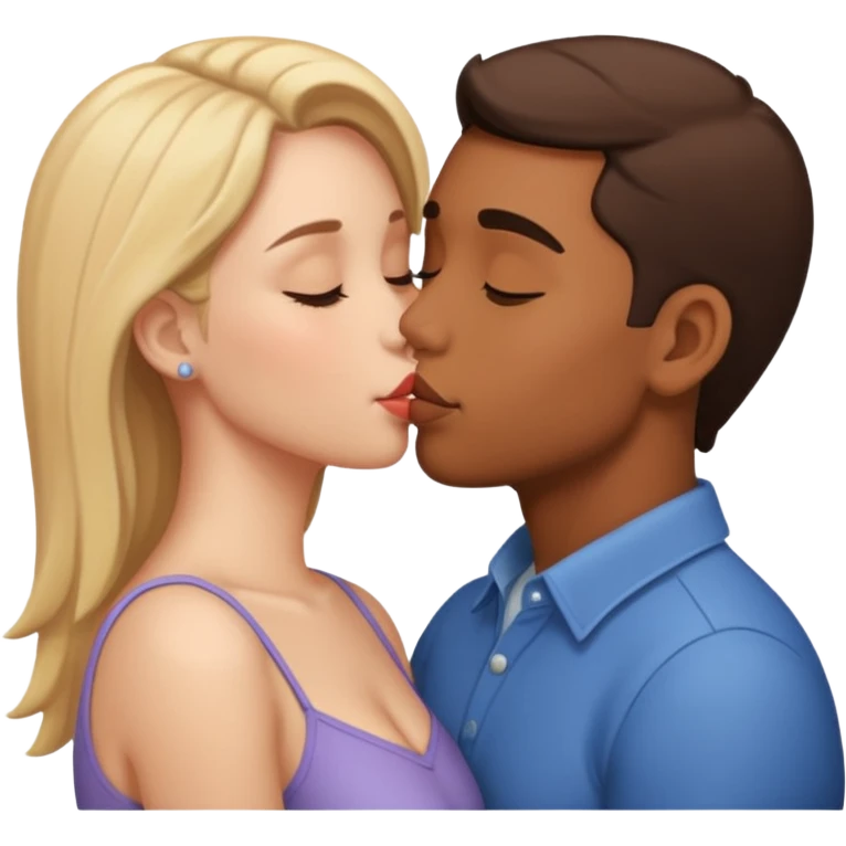 Naked kissing emoji