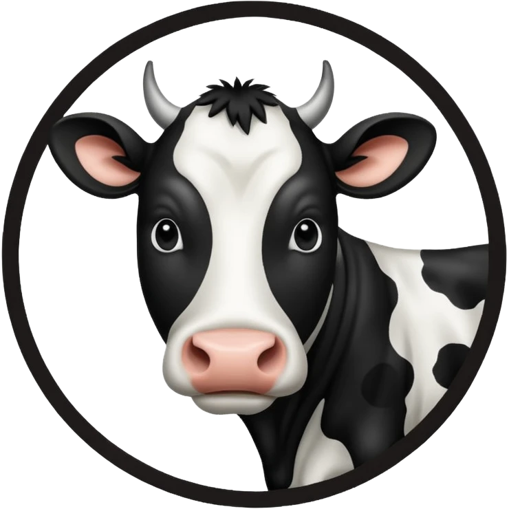 circle filled with cow print emoji