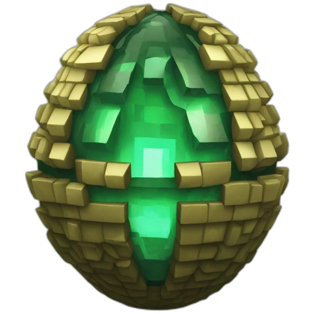 Minecraft dragon egg. Text above "Emperor" emoji