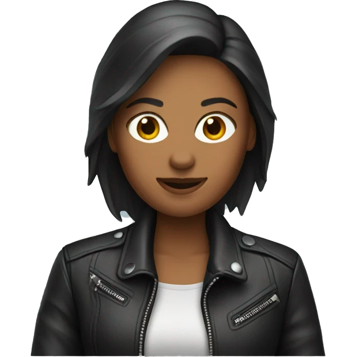 leather jacket woman emoji