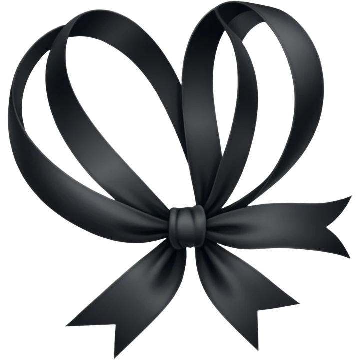 Black ribbon emoji