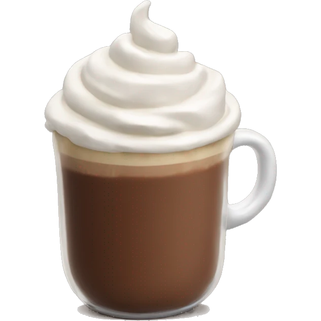 ihop hot chocolate with whipped cream  emoji