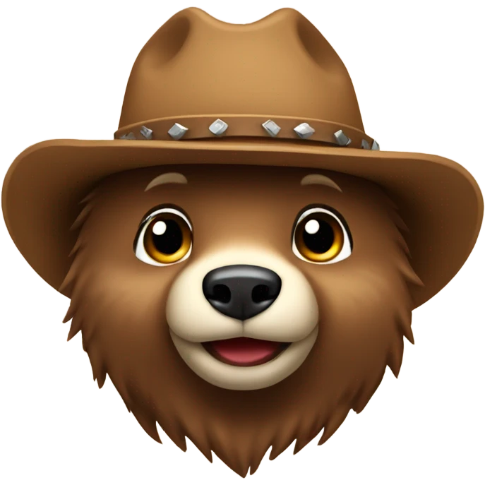 Bear cub in a cowboy hat emoji