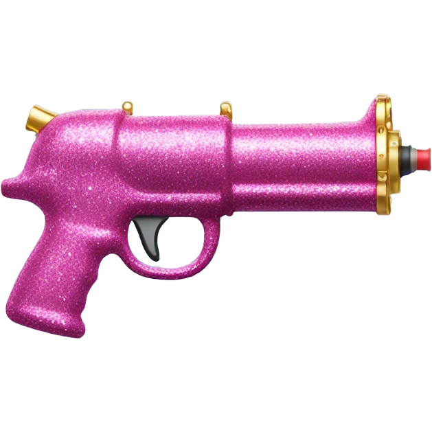 Pink glittery water pistol emoji