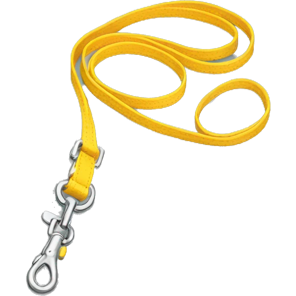 yellow comfortable dog leash emoji