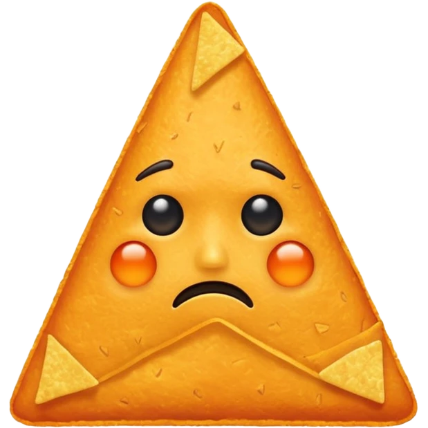 A doritos with sad face emoji