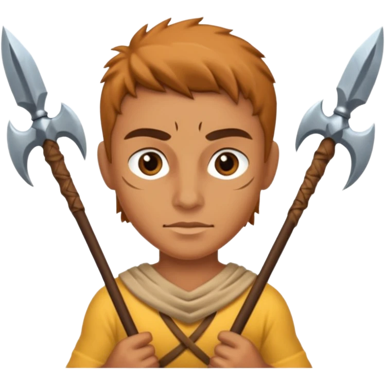 the first human with spears emoji