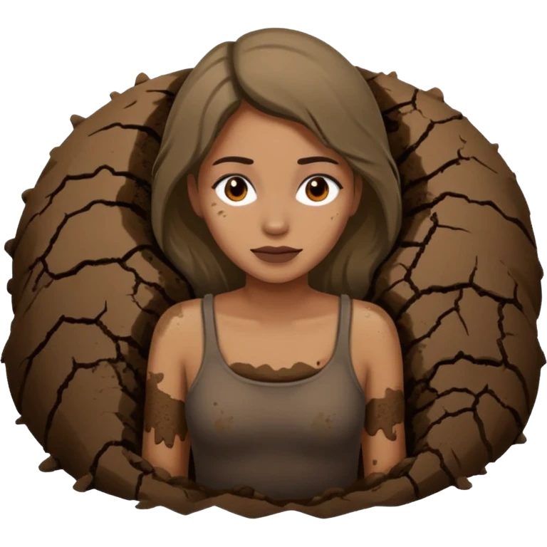 mujer tirada en el lodo emoji
