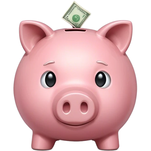 Broken piggy bank emoji